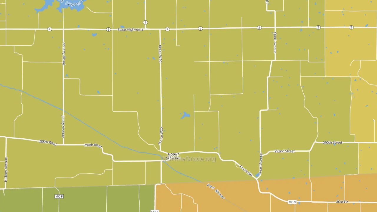 Mount Sterling, IA Map of Drug-Related Crime Rates