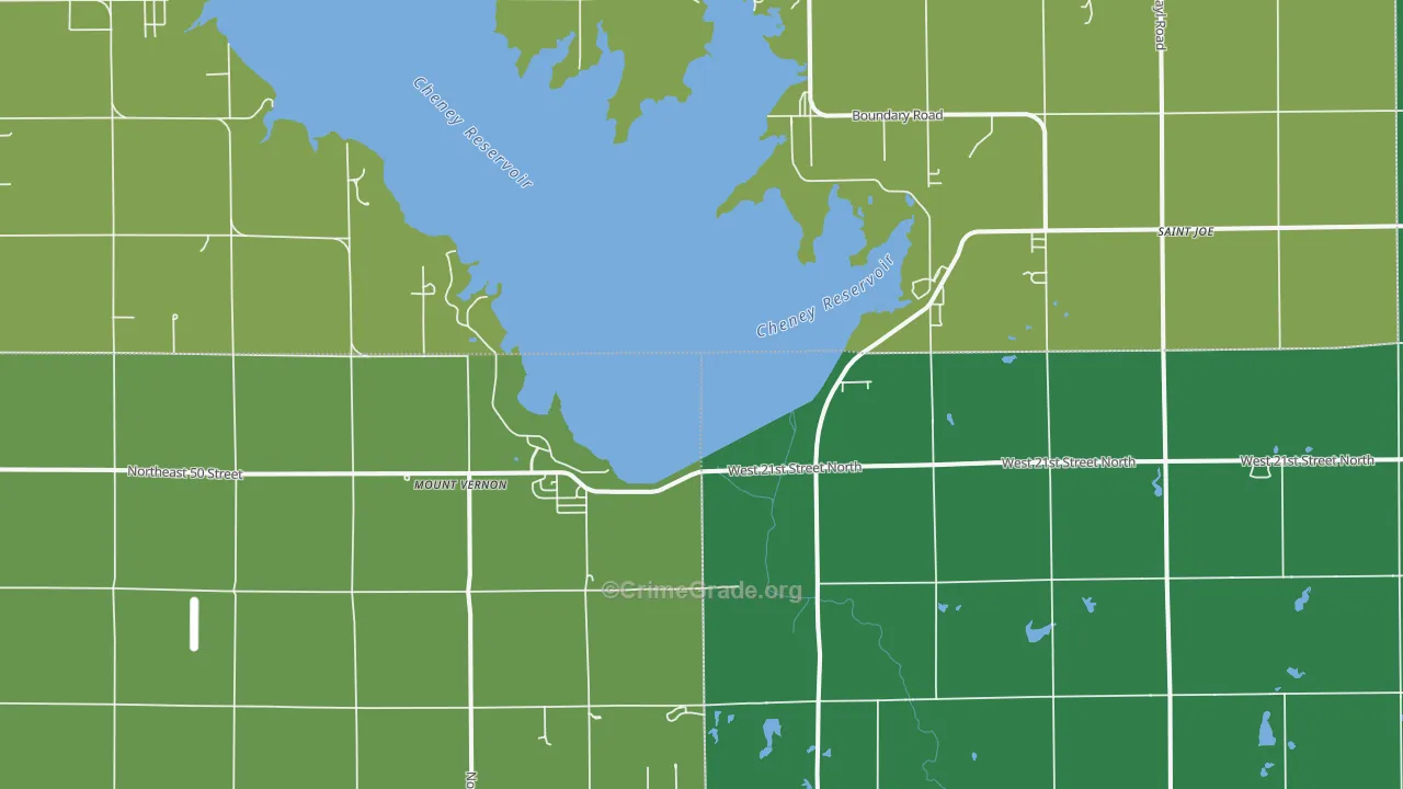 Mount Vernon, KS Map of Drug-Related Crime Rates
