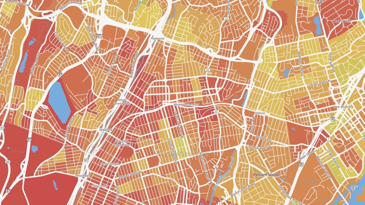 Mount Vernon, NY Map of Drug-Related Crime Rates