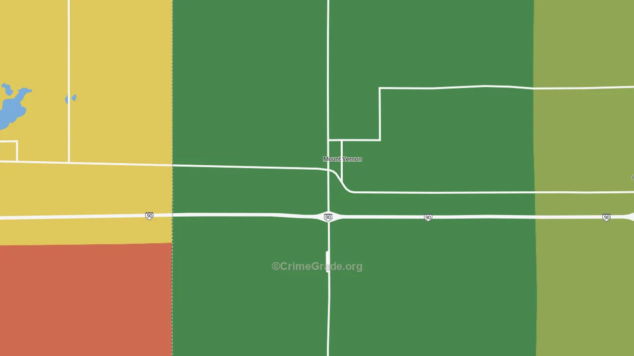 Mount Vernon, SD Map of Drug-Related Crime Rates