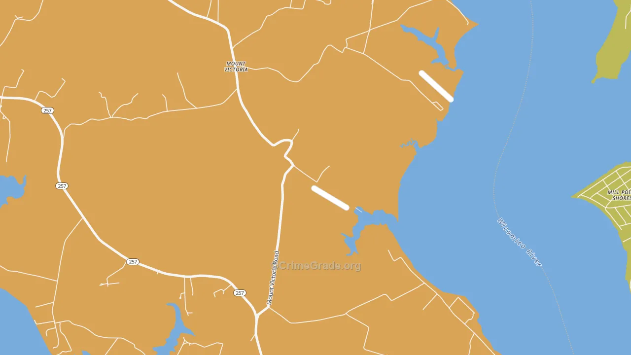 Mount Victoria, MD Map of Drug-Related Crime Rates