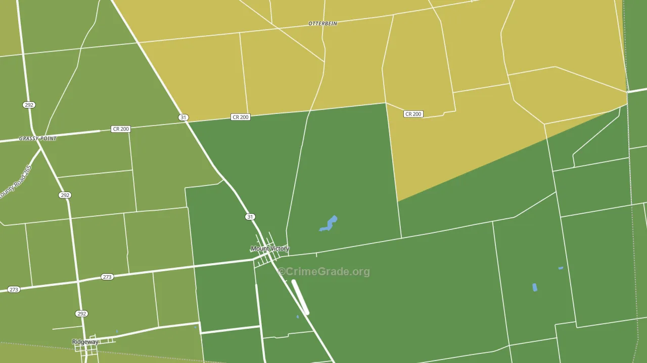 Mount Victory, OH Map of Drug-Related Crime Rates
