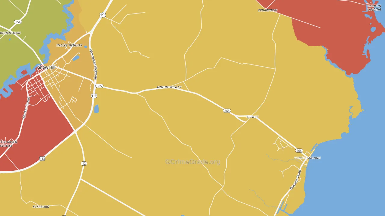 Mount Wesley, MD Map of Drug-Related Crime Rates
