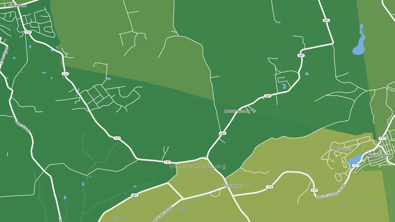 Mount Wilson, PA Map of Drug-Related Crime Rates