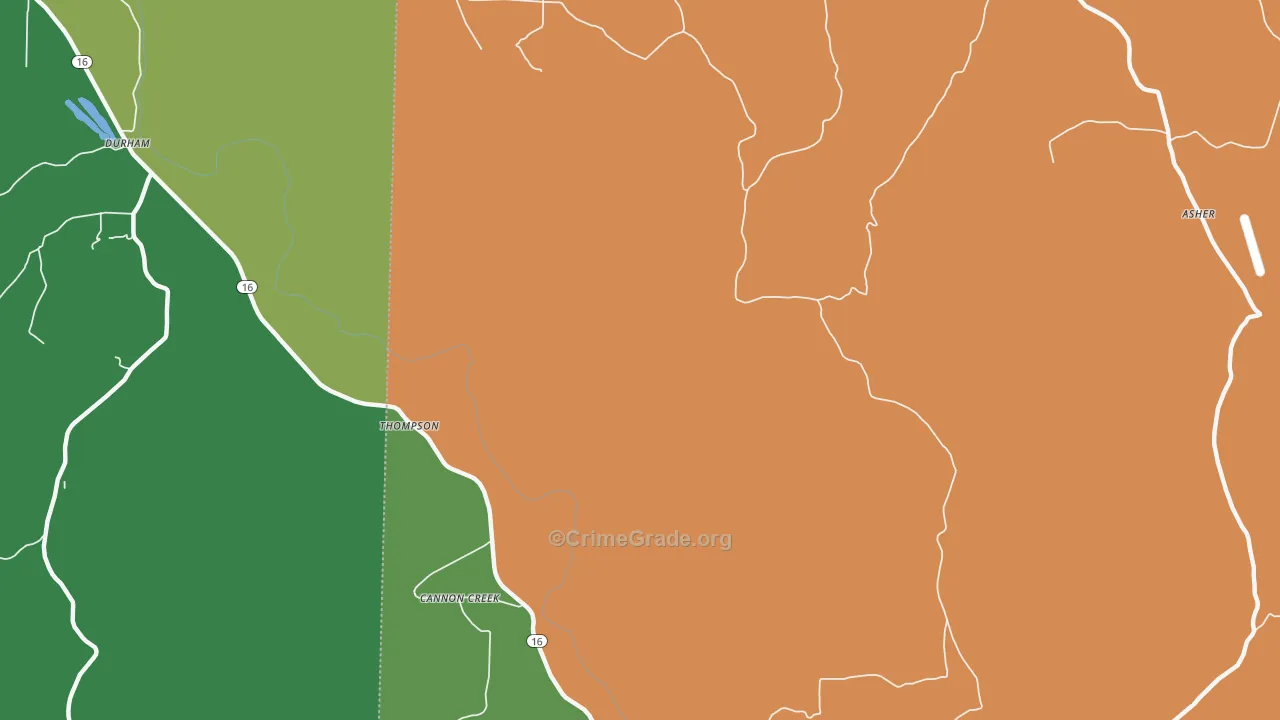 Mountain Crest, AR Map of Drug-Related Crime Rates