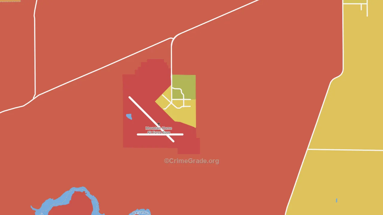 Mountain Home AFB, ID Map of Drug-Related Crime Rates