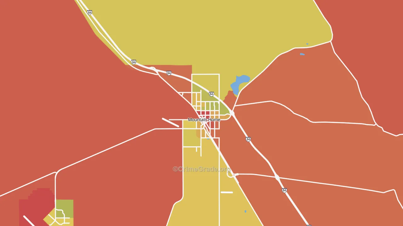 Mountain Home, ID Map of Drug-Related Crime Rates