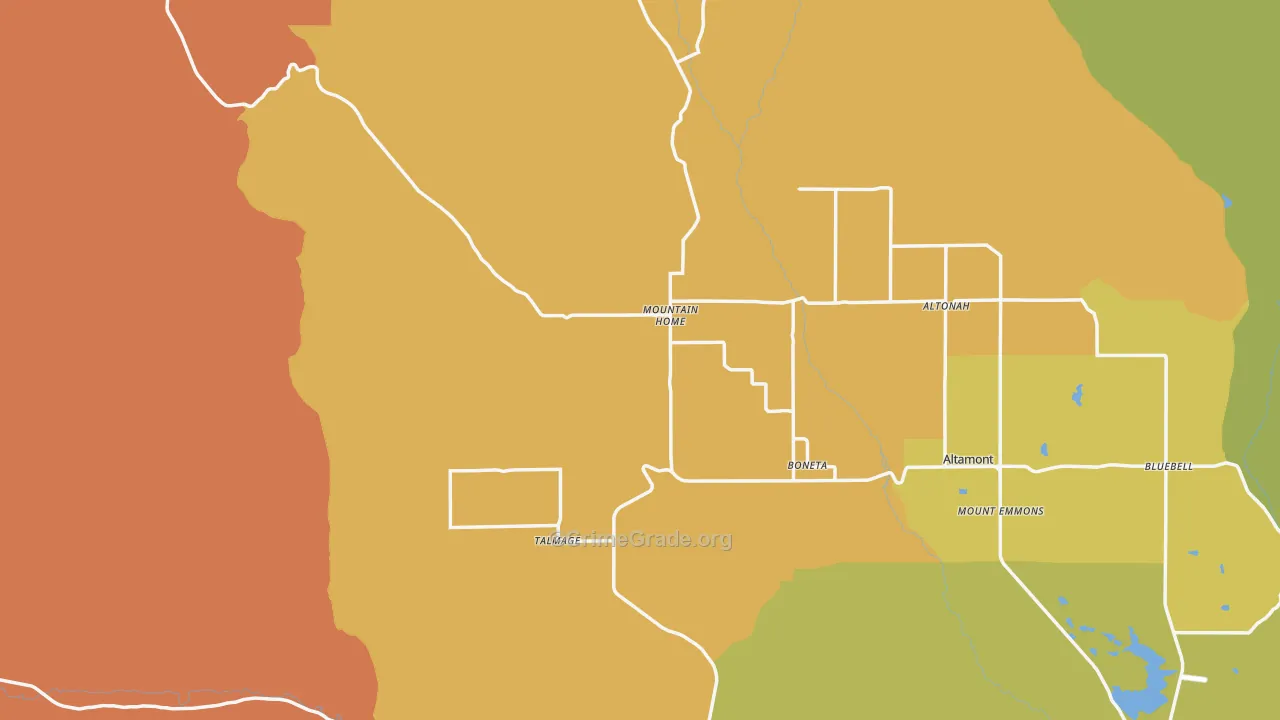 Mountain Home, UT Map of Drug-Related Crime Rates