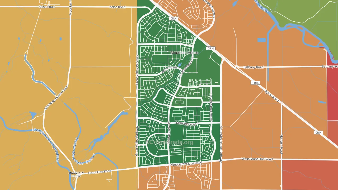Mountain House, CA Map of Drug-Related Crime Rates