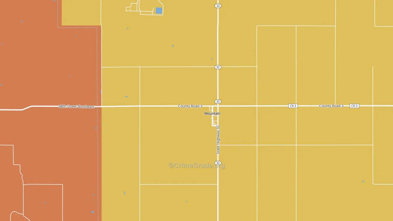 Mountain, ND Map of Drug-Related Crime Rates