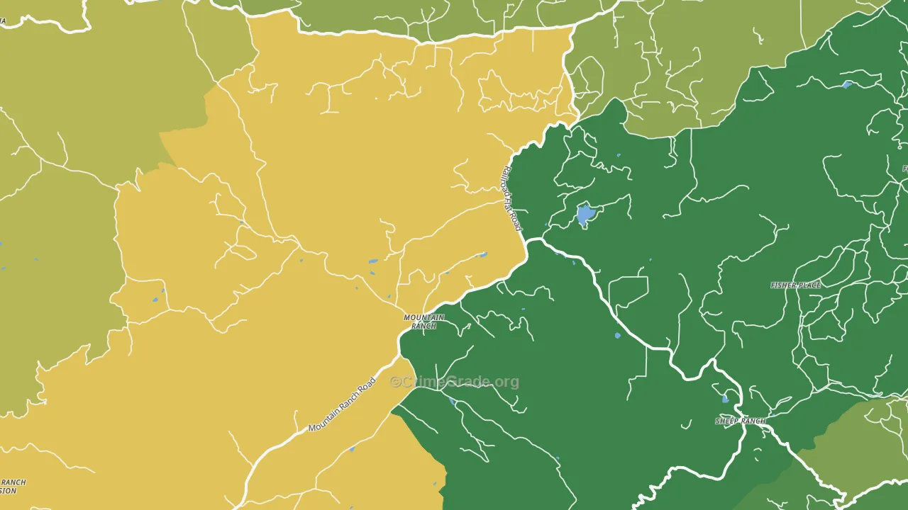 Mountain Ranch, CA Map of Drug-Related Crime Rates
