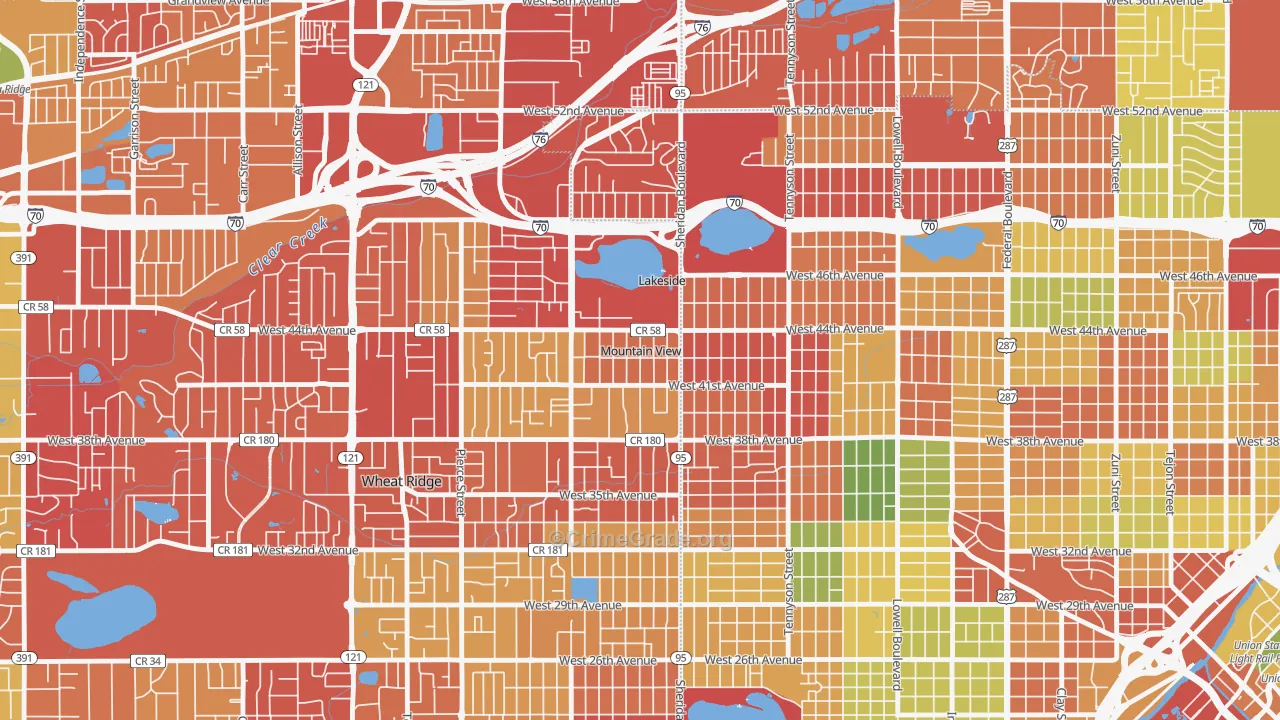 Mountain View, CO Map of Drug-Related Crime Rates