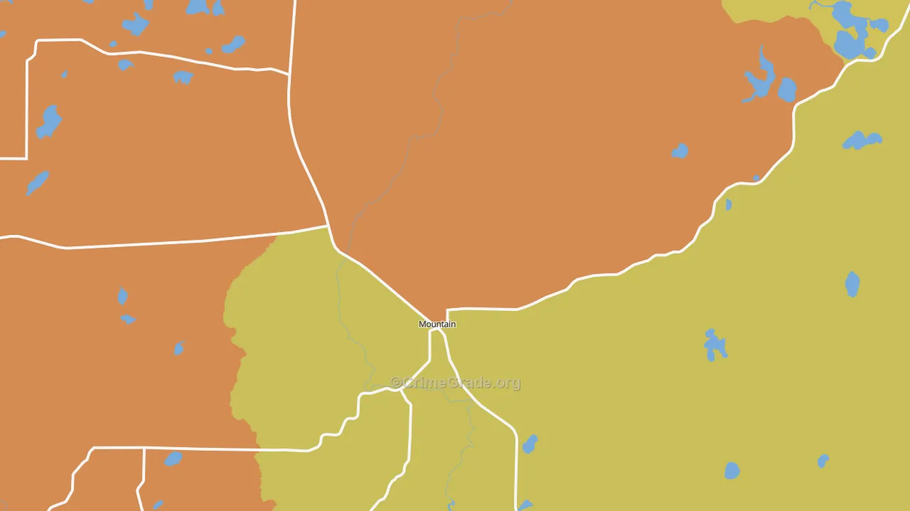 Mountain, WI Map of Drug-Related Crime Rates