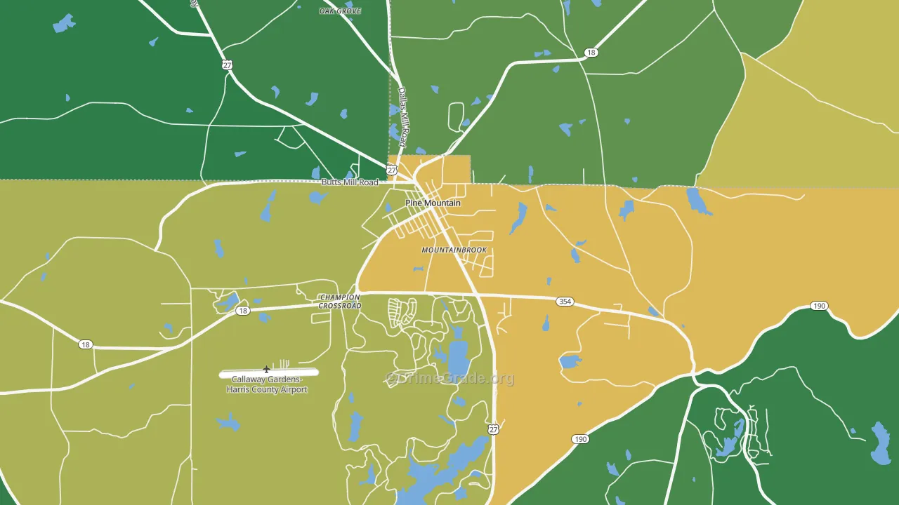 Mountainbrook, GA Map of Drug-Related Crime Rates