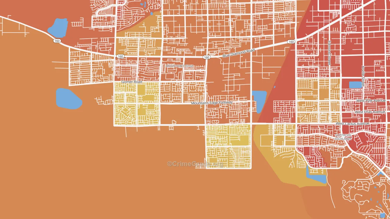 Mountain's Edge, Las Vegas, NV Map of Drug-Related Crime Rates