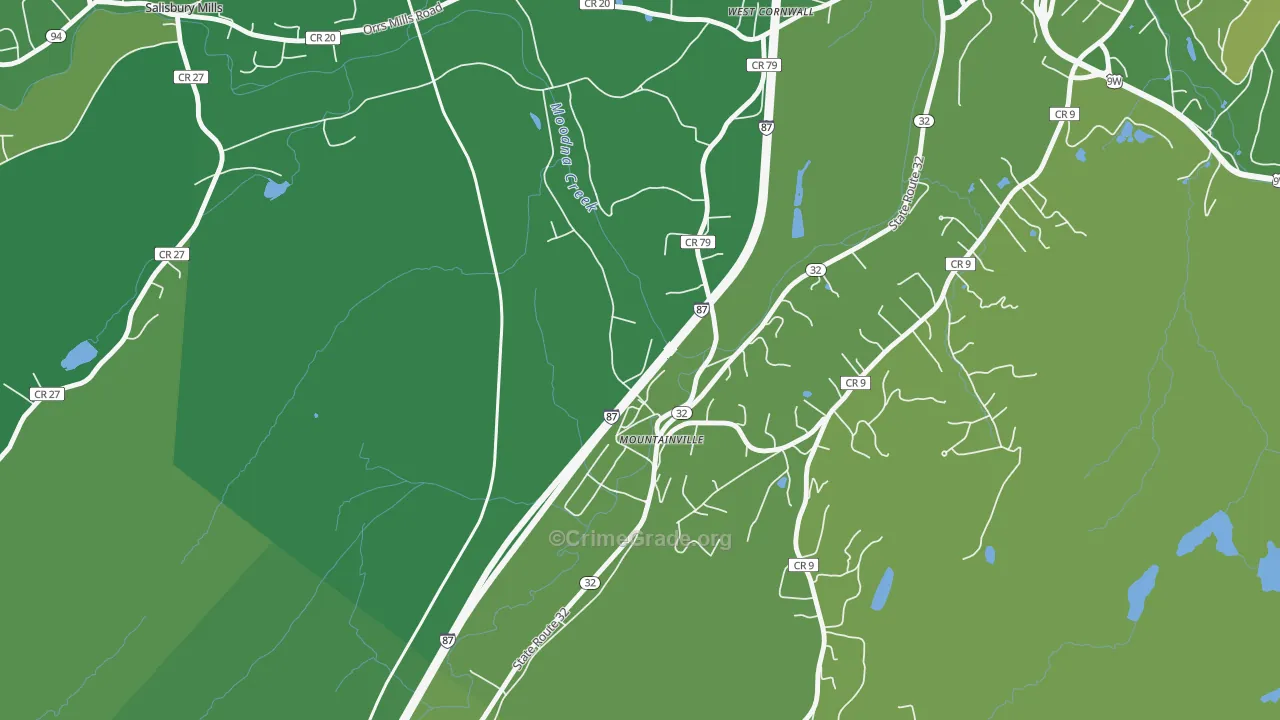 Mountainville, NY Map of Drug-Related Crime Rates