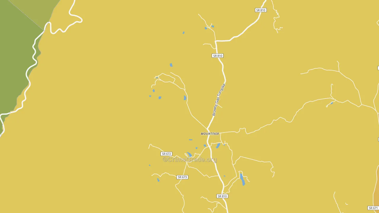 Mountfair, VA Map of Drug-Related Crime Rates