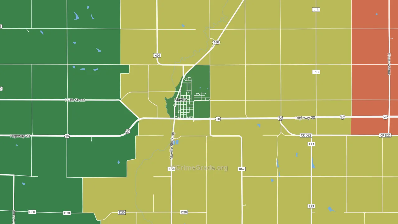 Moville, IA Map of Drug-Related Crime Rates
