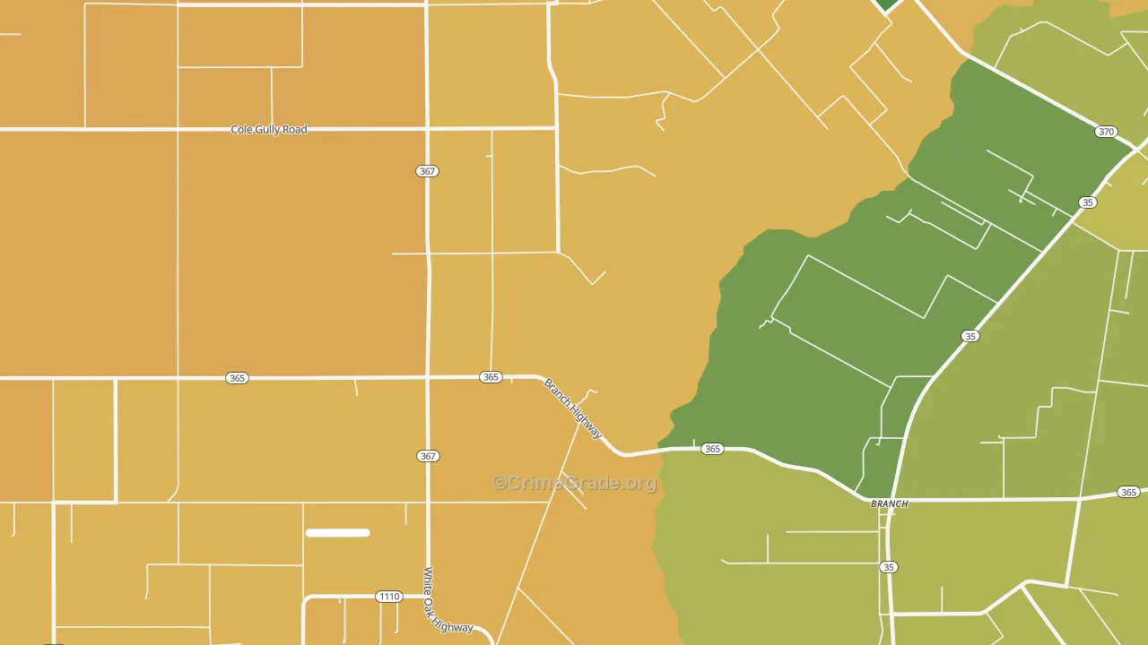 Mowata, LA Map of Drug-Related Crime Rates