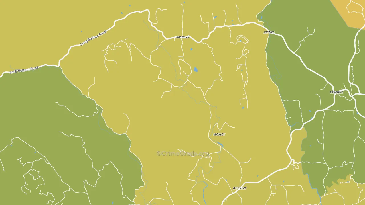 Moxley, NC Map of Drug-Related Crime Rates