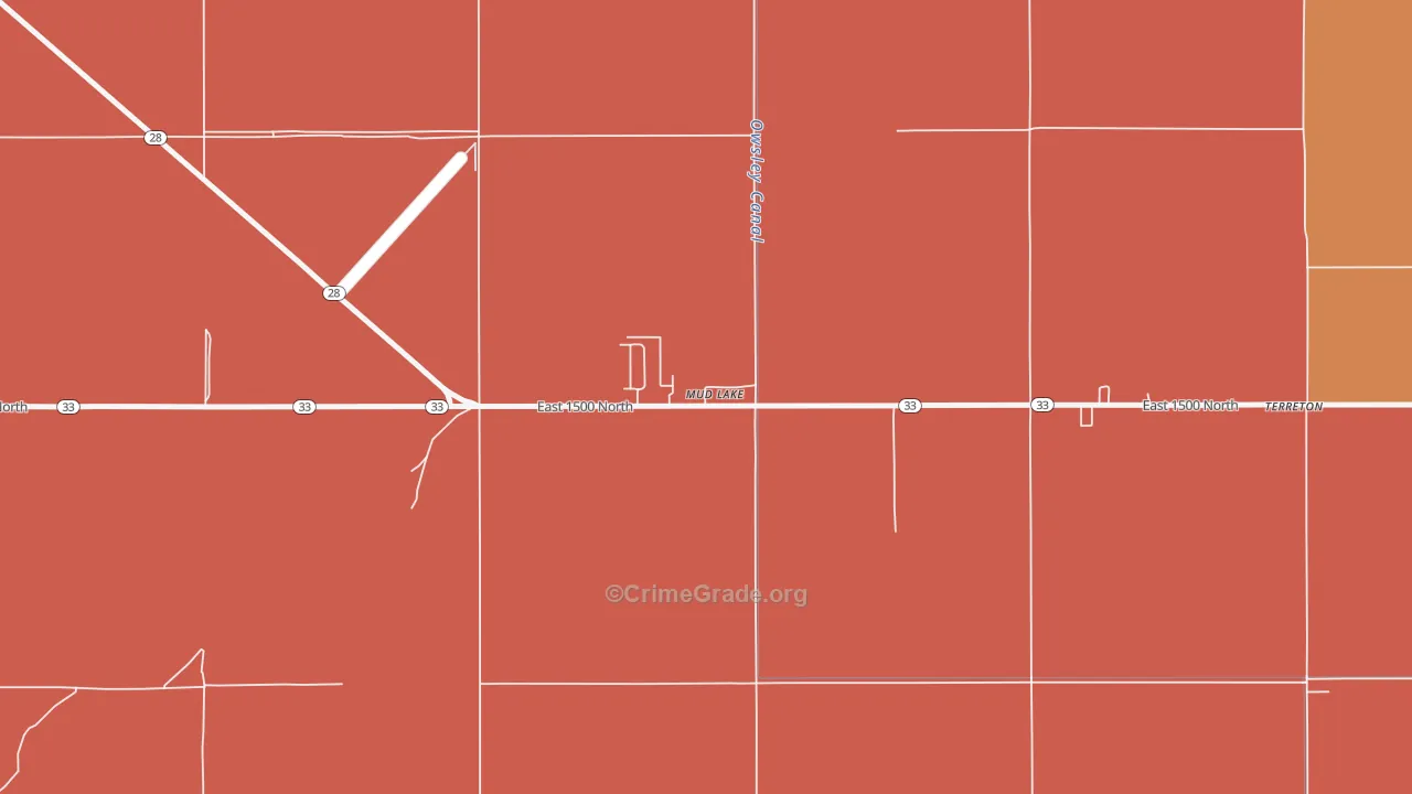 Mud Lake, ID Map of Drug-Related Crime Rates