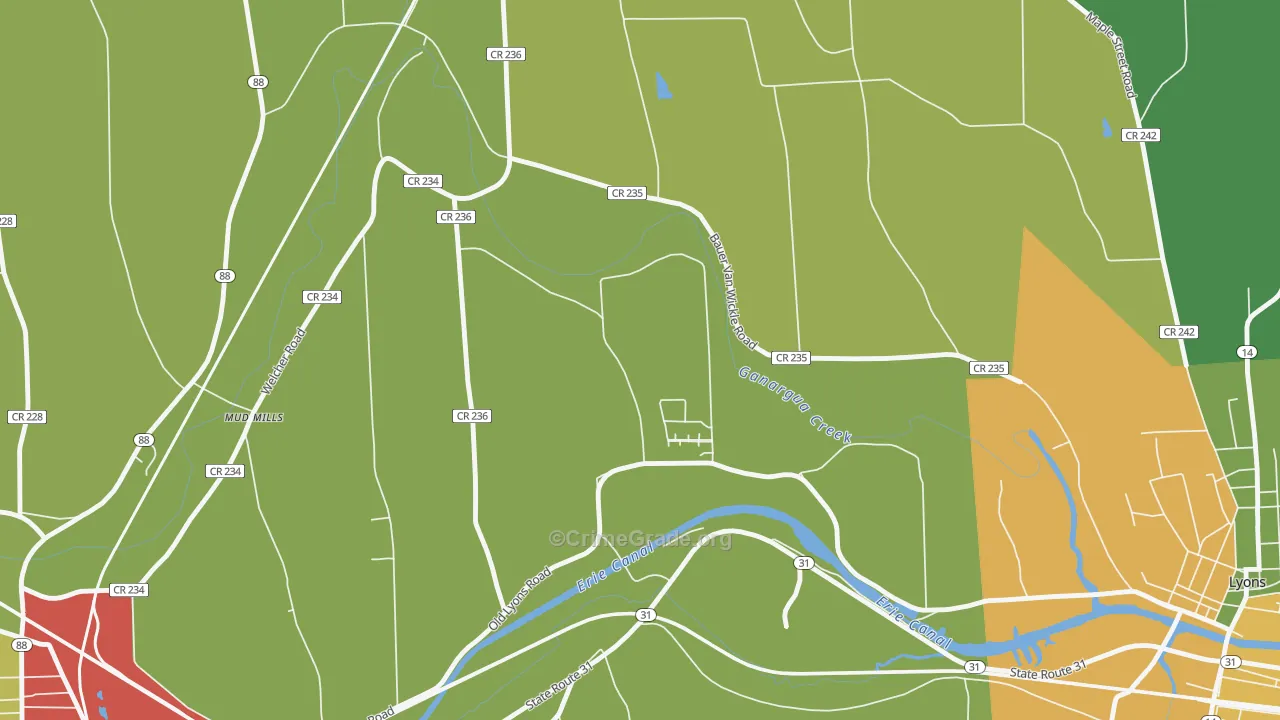Mud Mills, NY Map of Drug-Related Crime Rates