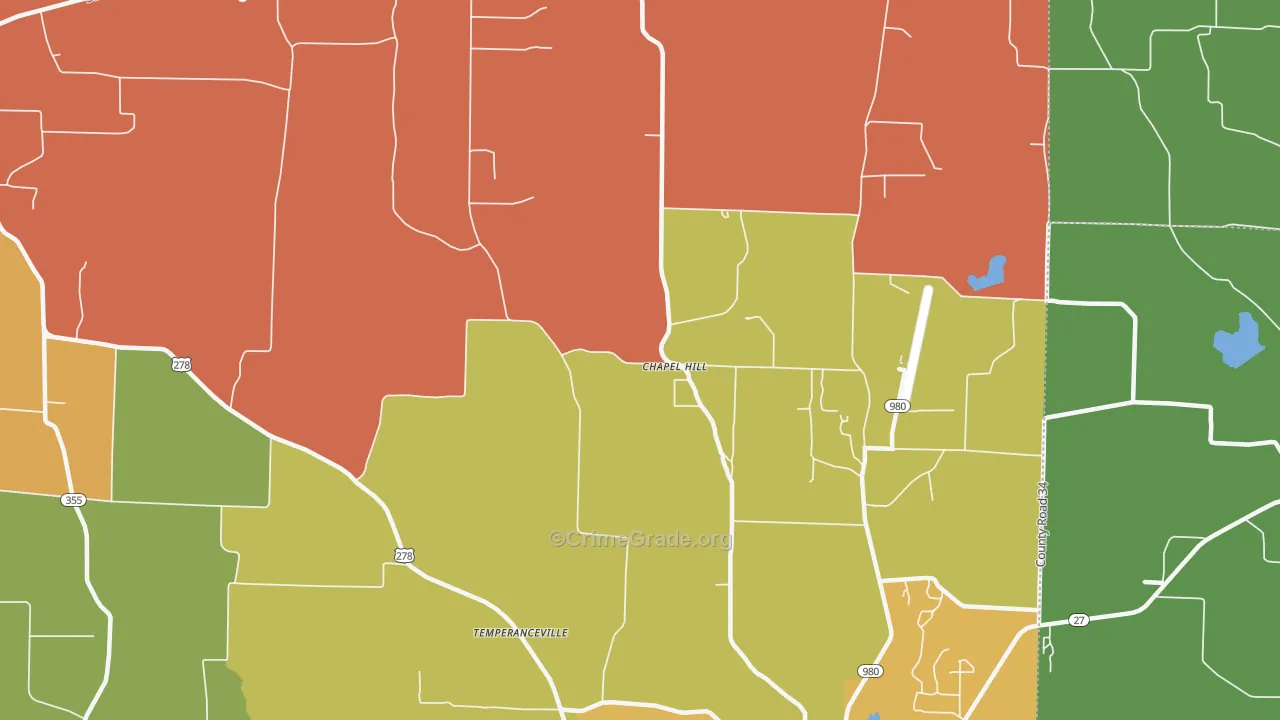Muddyfork, AR Map of Drug-Related Crime Rates