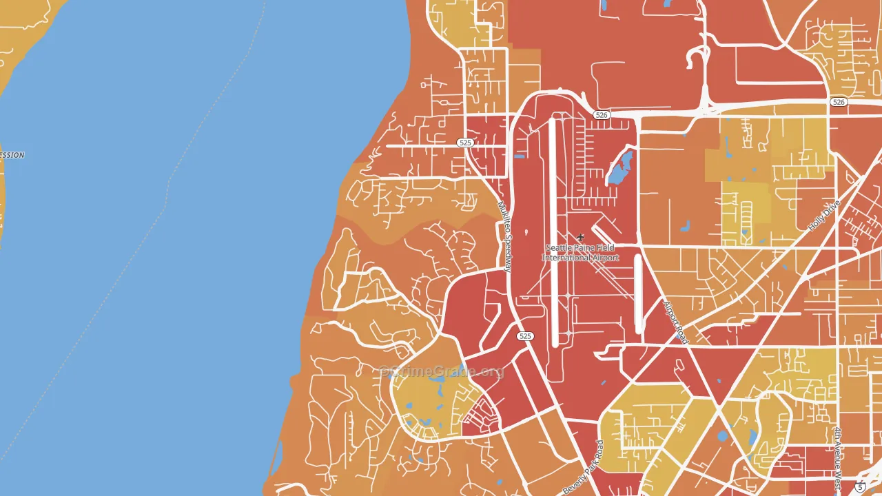 Mukilteo, WA Map of Drug-Related Crime Rates