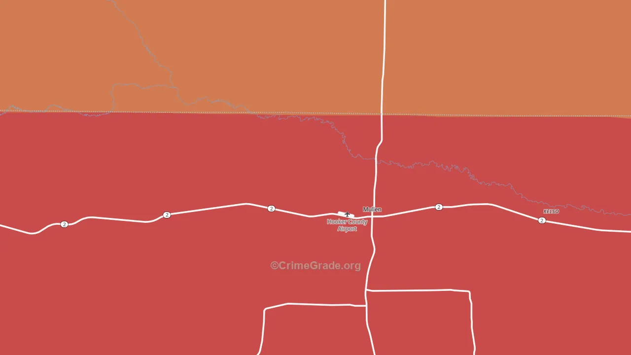 Mullen, NE Map of Drug-Related Crime Rates