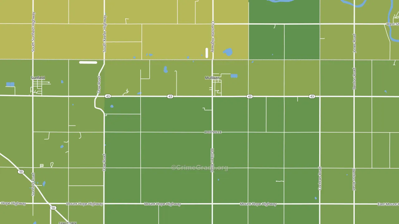 Mulliken, MI Map of Drug-Related Crime Rates