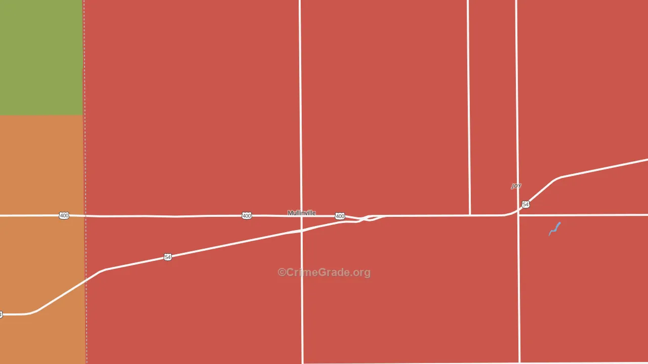 Mullinville, KS Map of Drug-Related Crime Rates