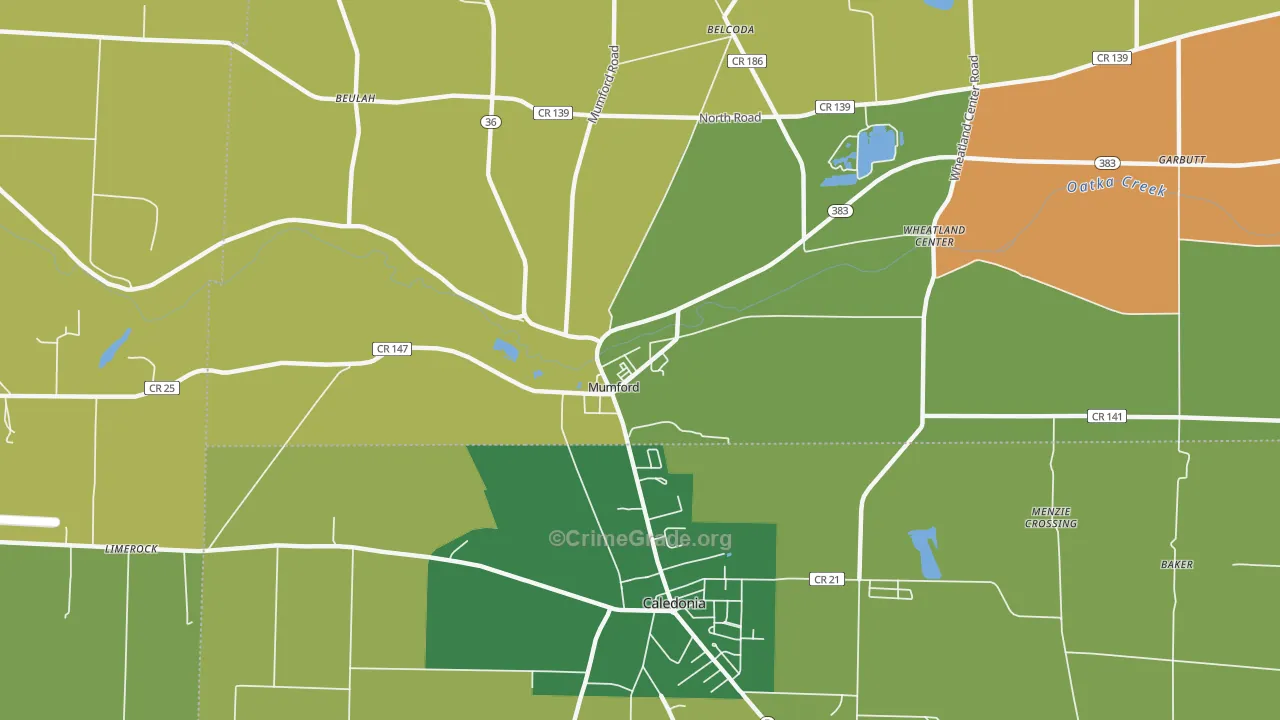 Mumford, NY Map of Drug-Related Crime Rates