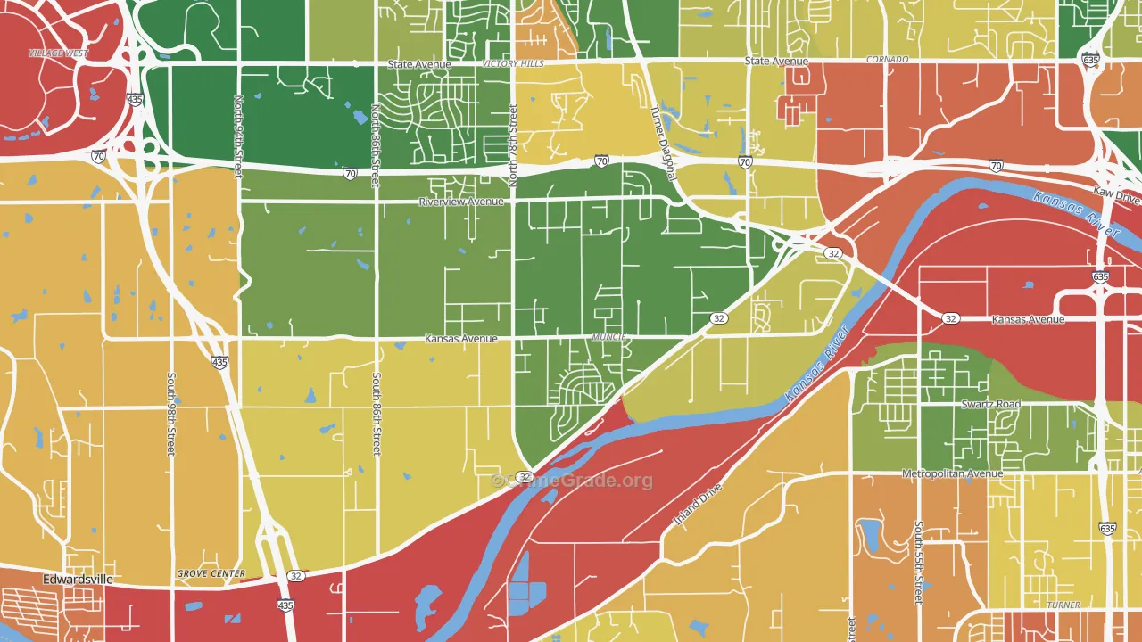 Muncie-Stony PT., Kansas City, KS Map of Drug-Related Crime Rates