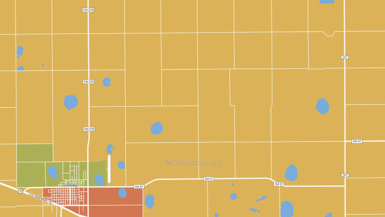 Muncy, TX Map of Drug-Related Crime Rates