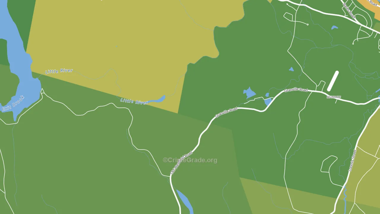 Mundale, MA Map of Drug-Related Crime Rates