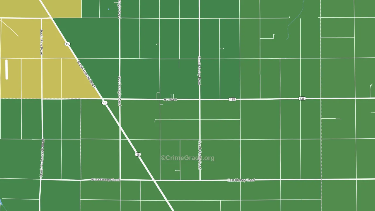 Munger, MI Map of Drug-Related Crime Rates