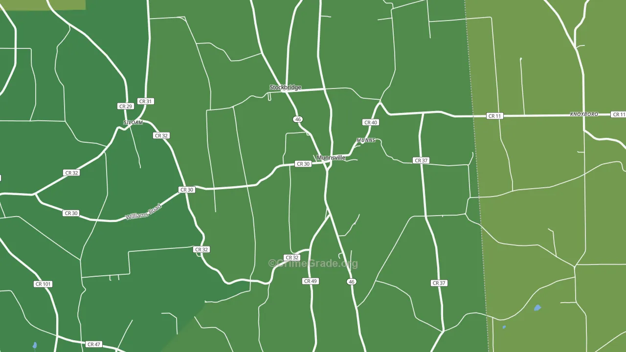 Munnsville, NY Map of Drug-Related Crime Rates