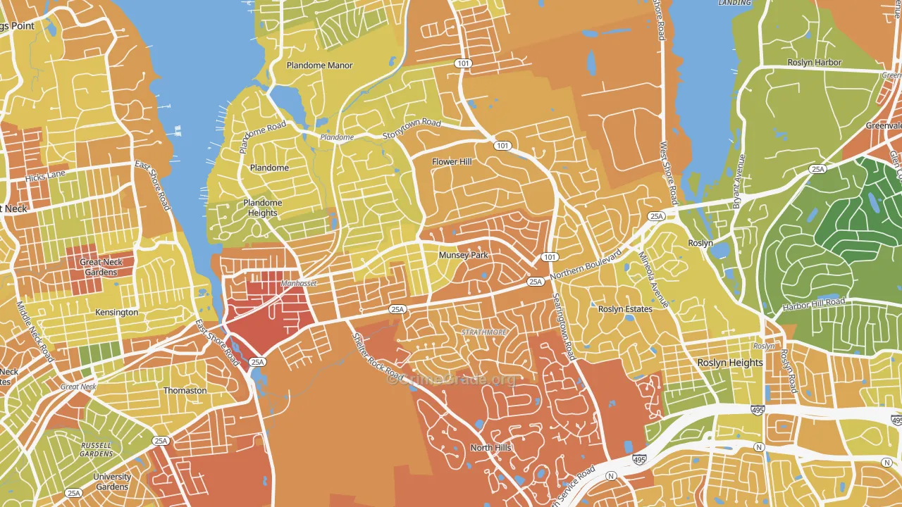 Munsey Park, NY Map of Drug-Related Crime Rates