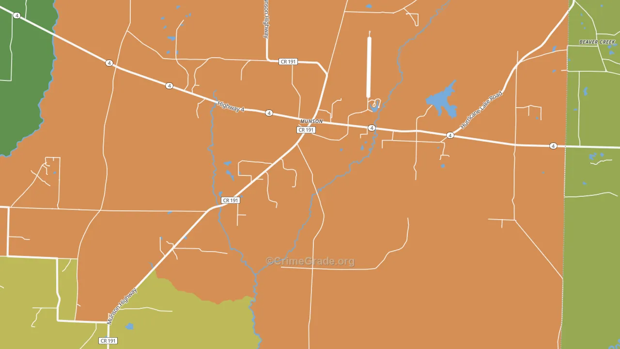 Munson, FL Map of Drug-Related Crime Rates