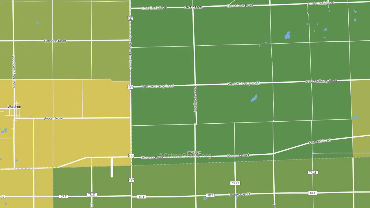 Munson, MI Map of Drug-Related Crime Rates