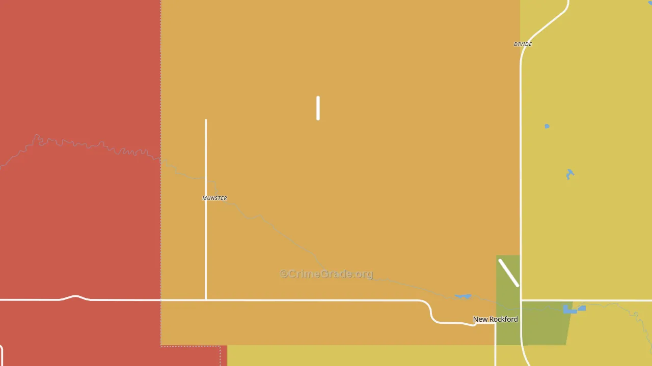 Munster, ND Map of Drug-Related Crime Rates
