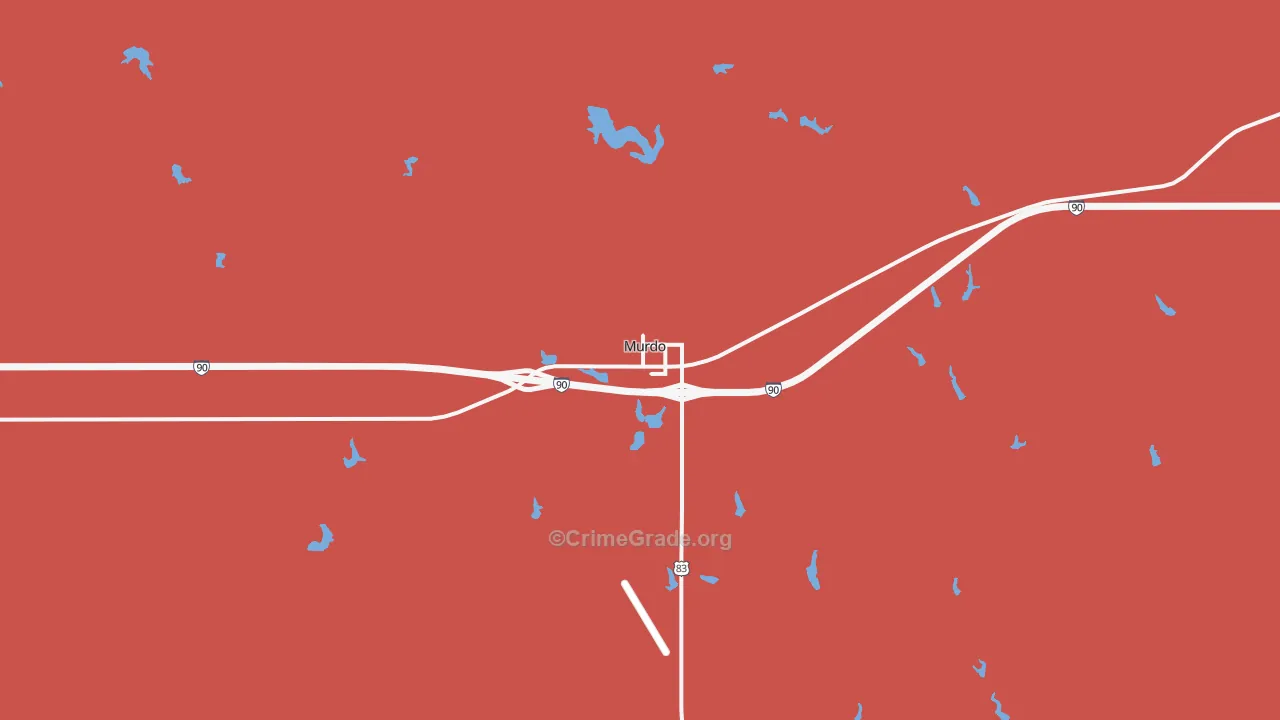 Murdo, SD Map of Drug-Related Crime Rates