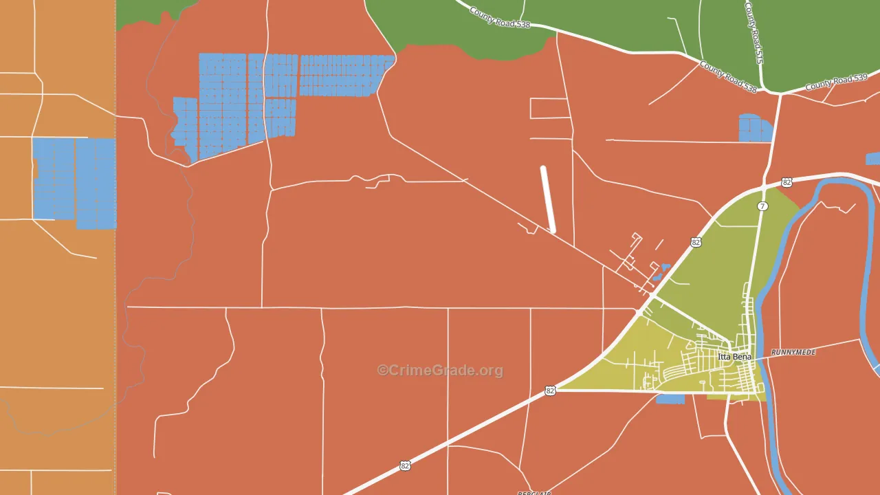 Murdock Crossing, MS Map of Drug-Related Crime Rates