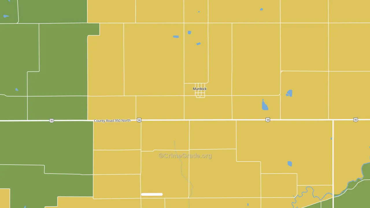 Murdock, IL Map of Drug-Related Crime Rates
