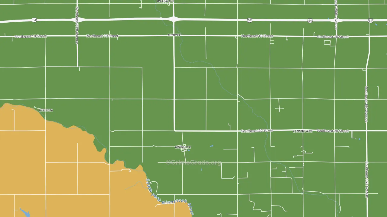 Murdock, KS Map of Drug-Related Crime Rates