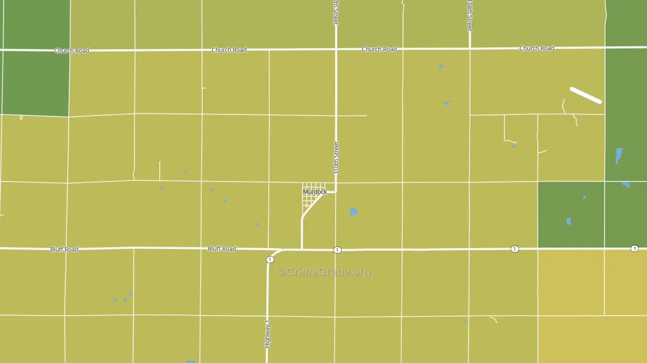Murdock, NE Map of Drug-Related Crime Rates