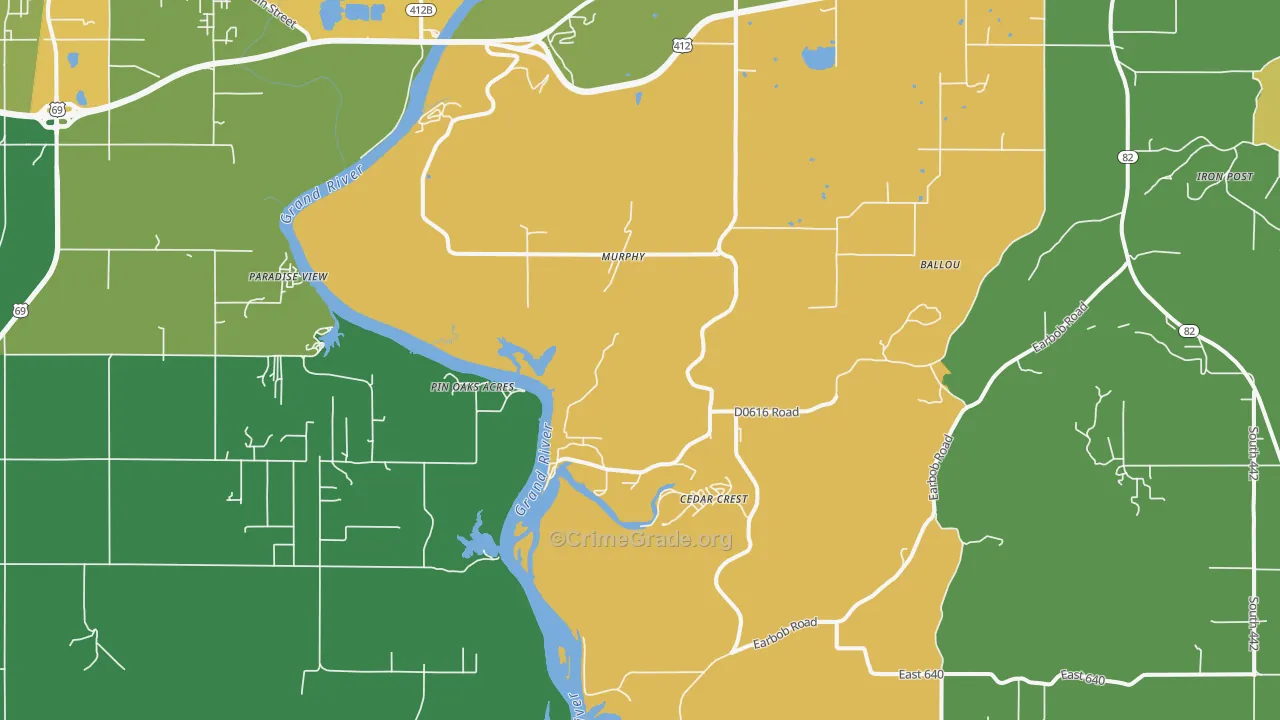 Murphy, OK Map of Drug-Related Crime Rates