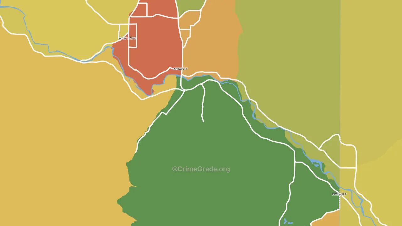 Murphy, OR Map of Drug-Related Crime Rates