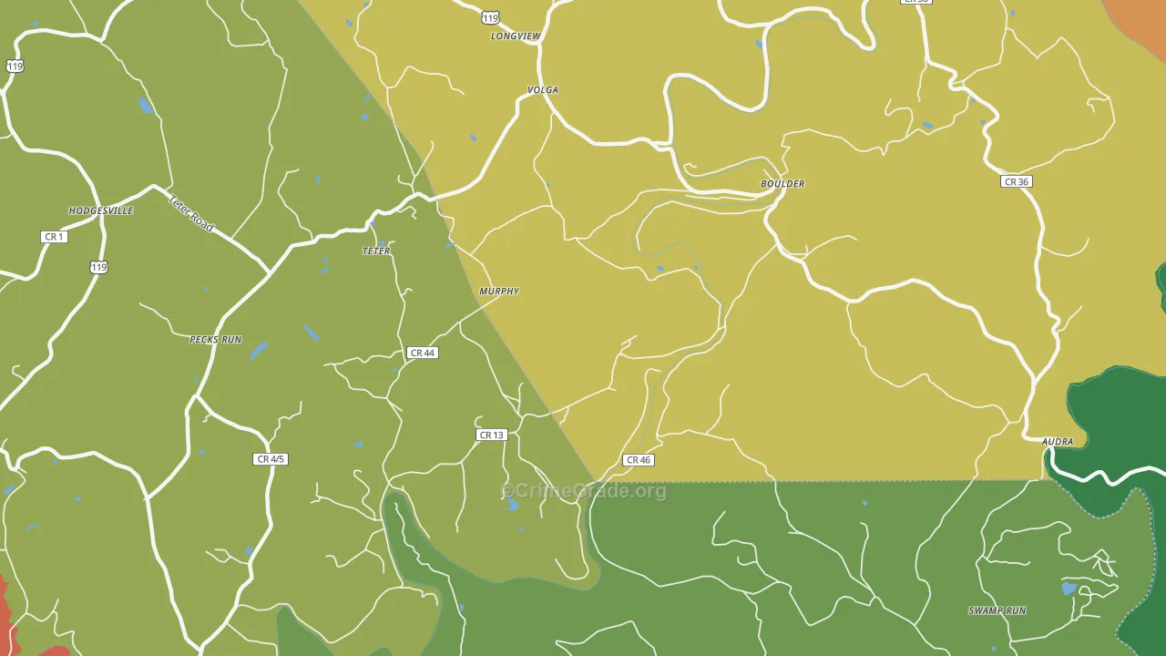 Murphy, WV Map of Drug-Related Crime Rates