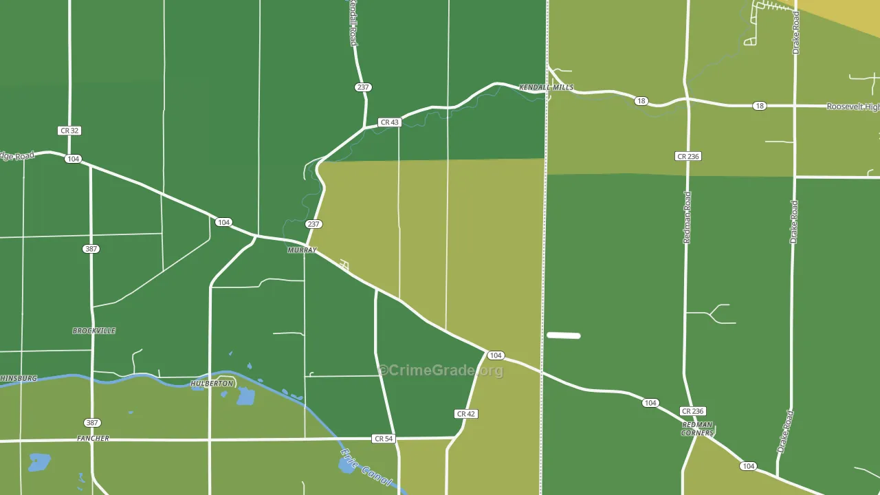 Murray, NY Map of Drug-Related Crime Rates